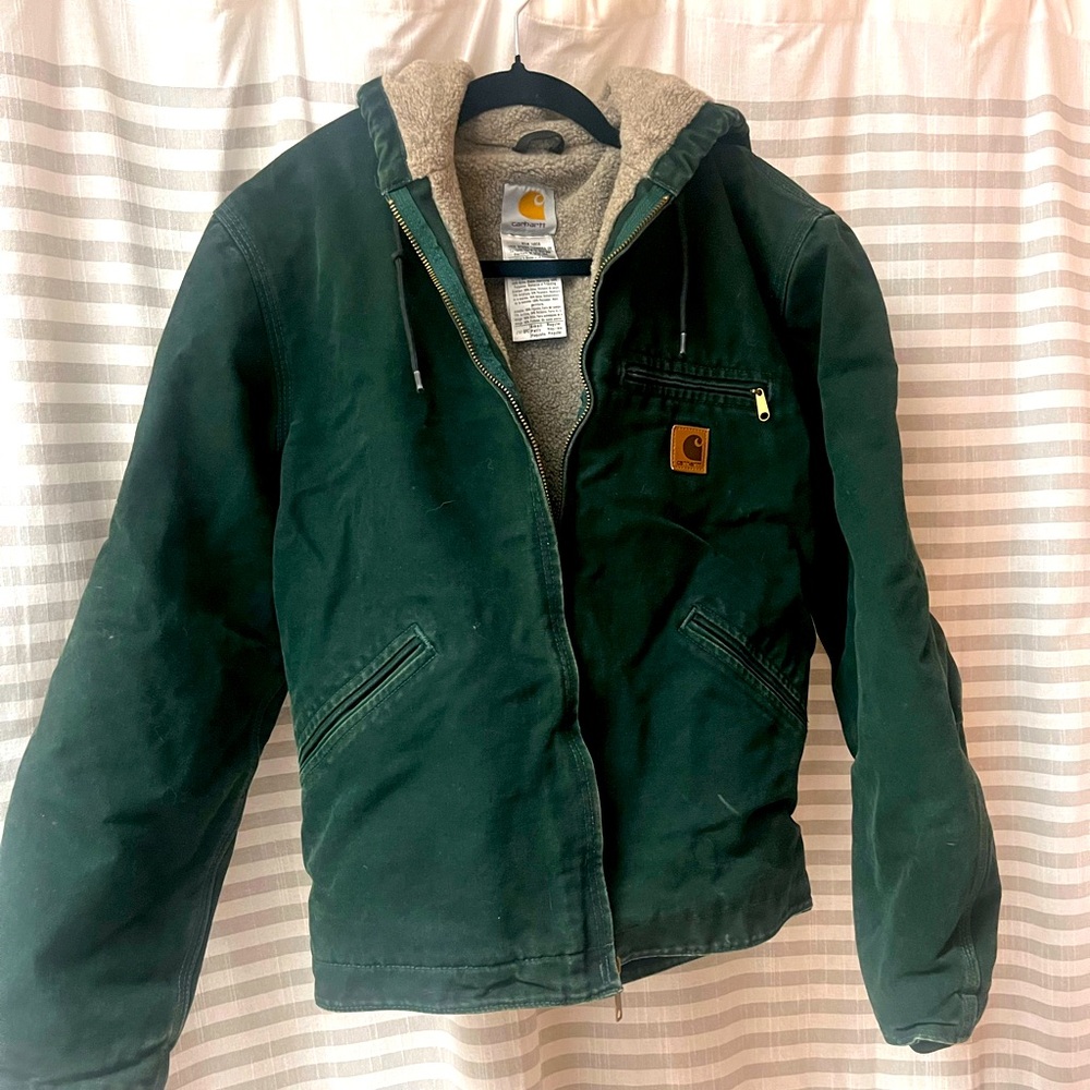 Dark Green Carhartt Jacket Sz S